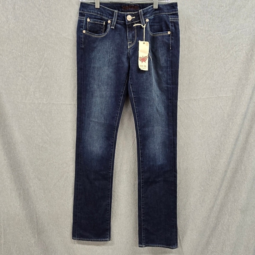 Hard Tail Patty Slim Fit Low Rise‎ Jeans Dark Wash Indigo Womens 28 NWT